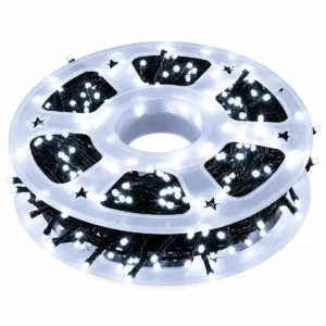 Beli LED kotur za dekoraciju dužine 50 m sa 250 svetlosnih tačaka za praznični dom i dvorište