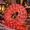 crveno_led_crevo_20m_za_praznicni_prostor LED crevo za ukrašavanje dužine 20m sa stabilnom crvenom svetlošću za božićne i novogodišnje dekoracije