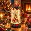 dekorativna_lampa_sa_deda_mrazom_za_dom Božićna lampa sa melodijama, Deda Mrazom i svetlucavim snegom za dekoraciju prazničnog enterijera