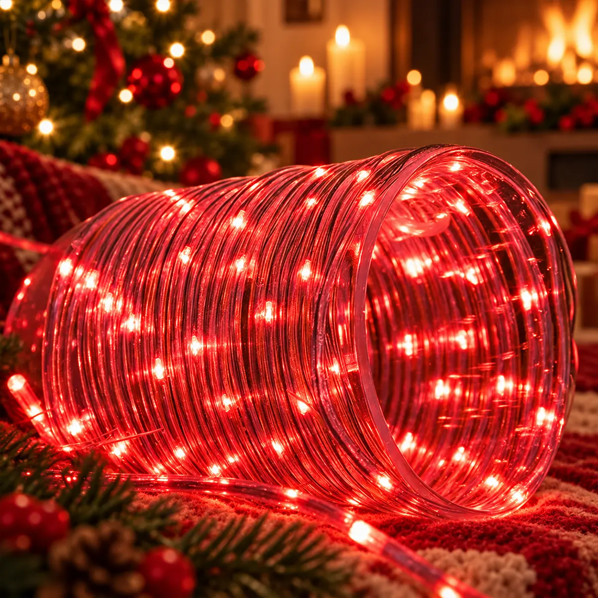 led_crevo_za_praznicnu_dekoraciju Praznično svetleće crevo CRVENE sijalice 10m