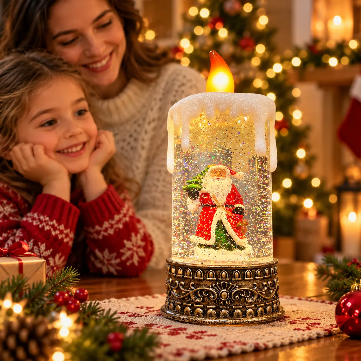 novogodisnja_led_lampa_sa_bozicnom_jelkom Praznična sveća sa Deda Mrazom