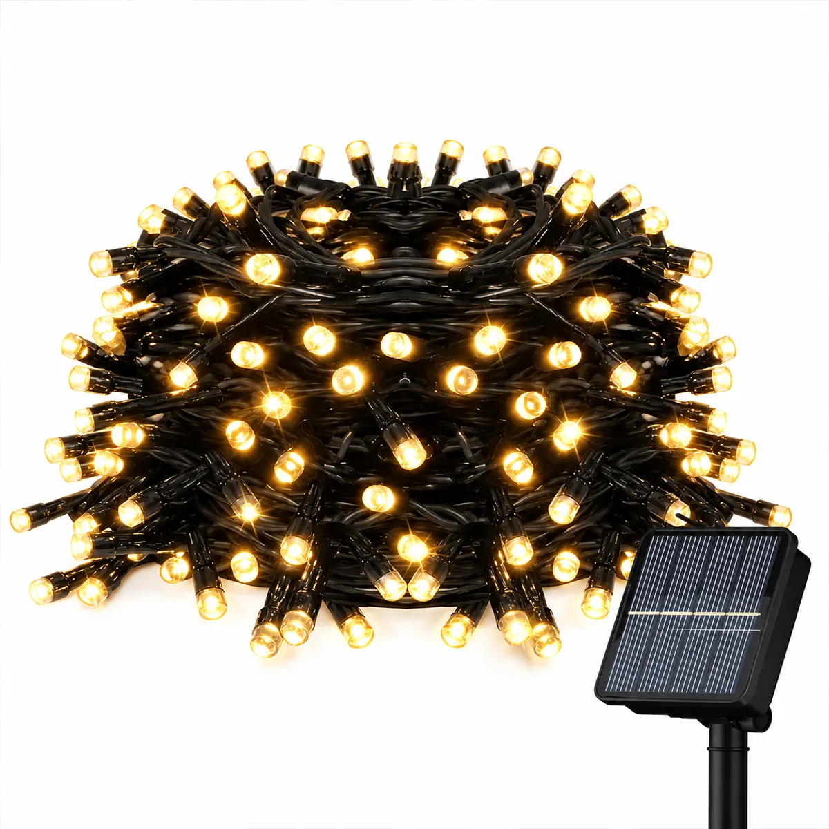 zute_solarne_lampice_za_dvoriste_20m Žute solarne lampice za dvorište sa automatskim paljenjem pri mraku i toplim LED svetlom